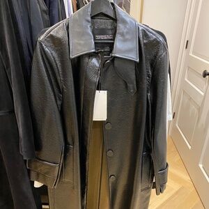 BRAND NEW LEATHER JACKET TRENCH